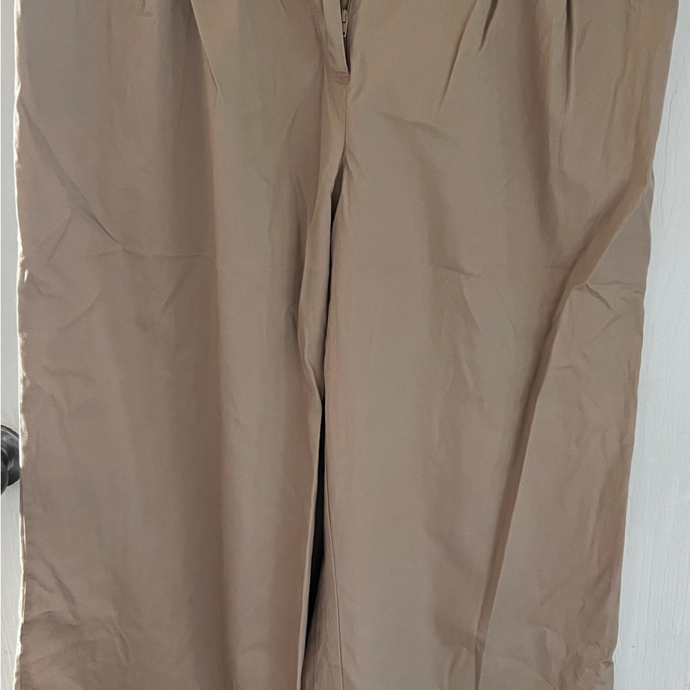 LOFT Wide Leg Pants in Light Taupe